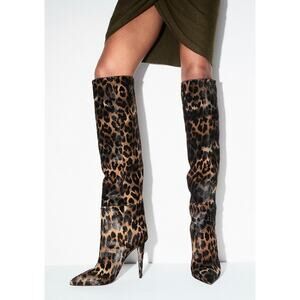 Christian Louboutin Astrilarge Botta 100 Pony Kitty Pointed Toe Boots